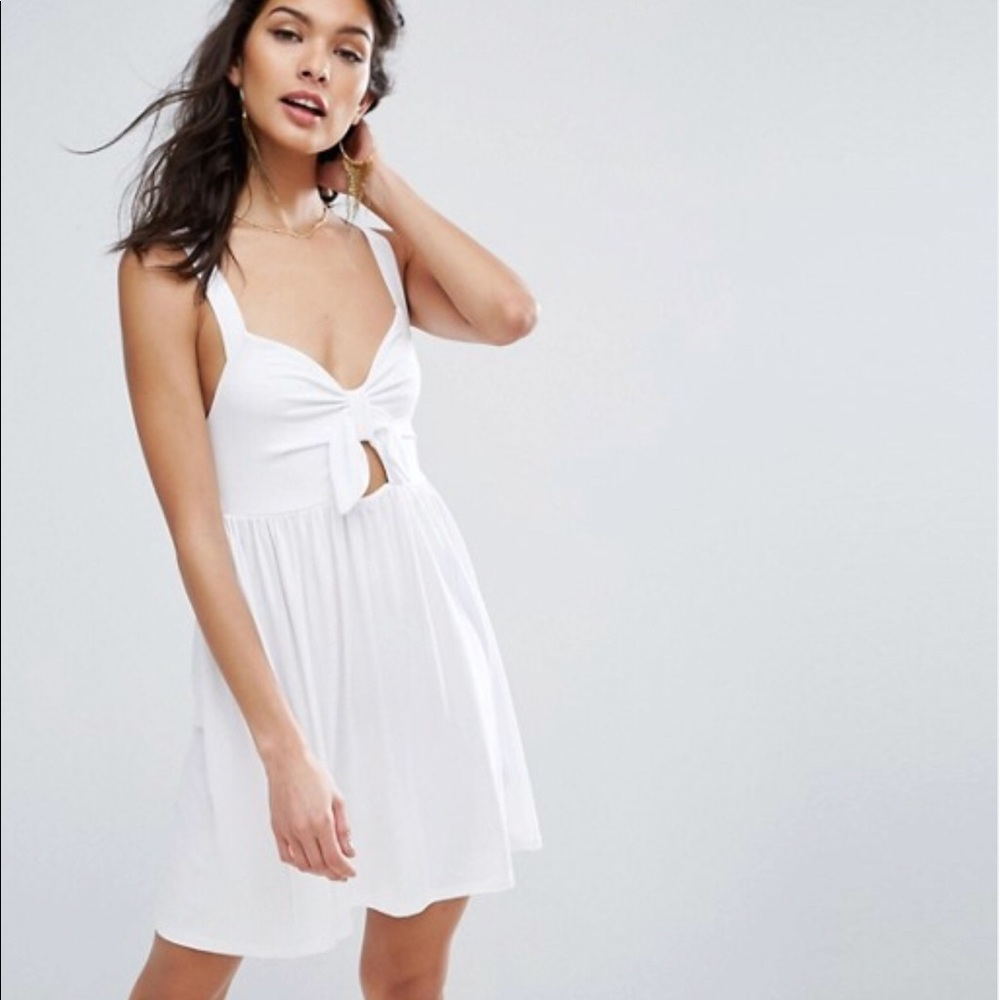 white sun dress/beach cover-up